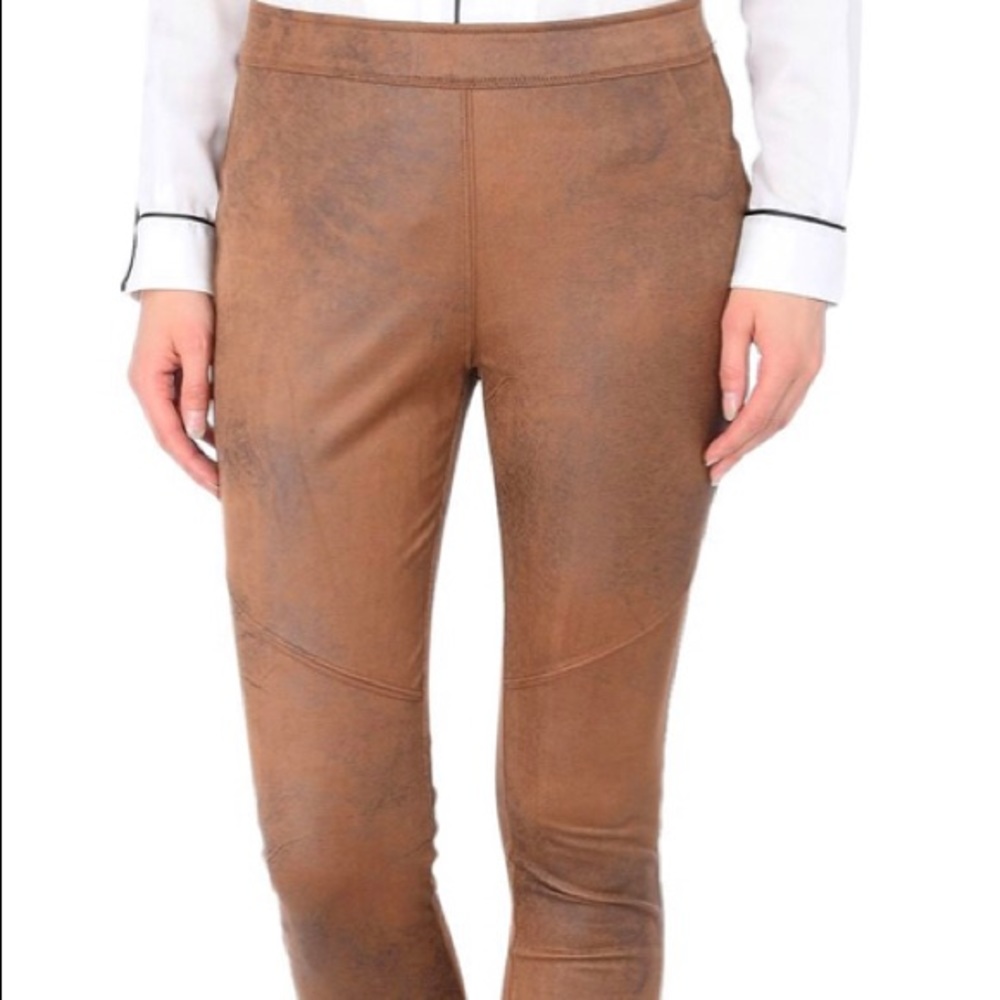MWT Free people leather look Moto leggings.